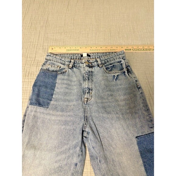 BDG Jeans Womens Size 28 Blue Colorblock Patchwork Raw Hem - Picture 3 of 6